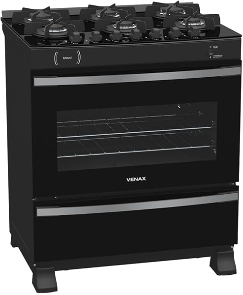 Fogão Venax Maxi Vitreo 6 Bocas